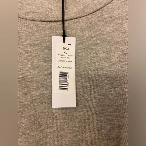 NWT Michael Stars Colleen Crew Neck Tee Heather Grey Size XL - Picture 7 of 7